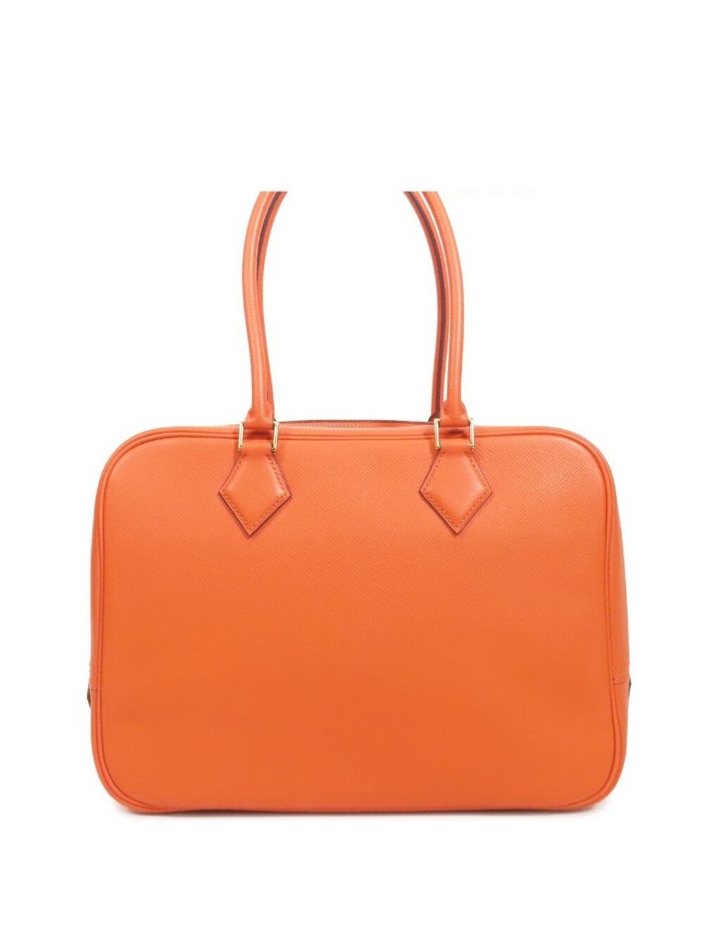 Hermes Plume Elan 28 Orange Gold Epsom Handbag